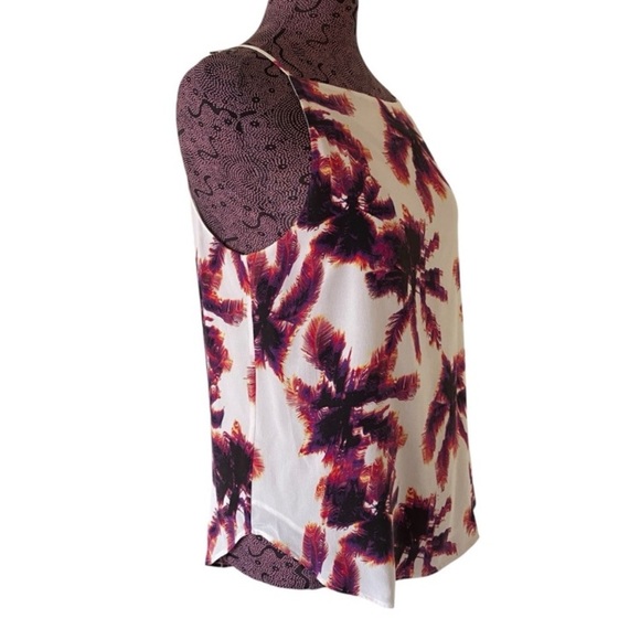 Equipment Sz M Silk Isabeau Silk Palm Tree Tank Top - Picture 3 of 6